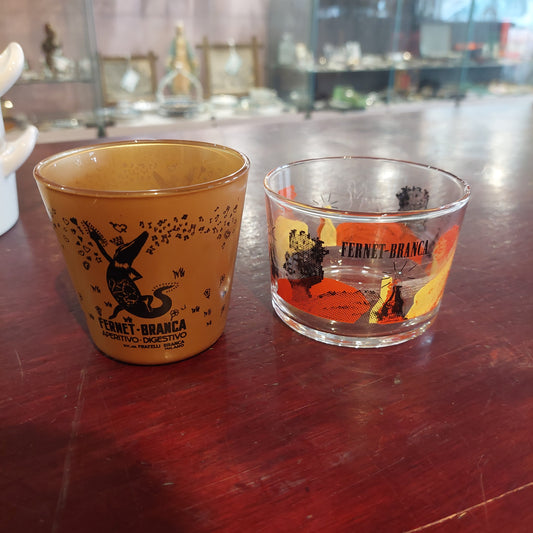 Bicchierino Vetro Fernet-branca Vintage
