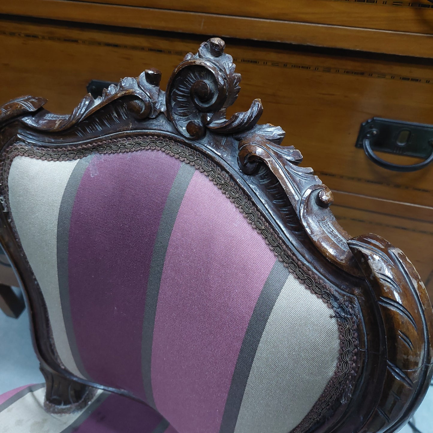 Sedia Classica Legno Imbottitura* Righe