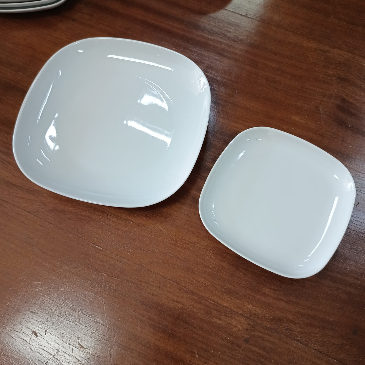 Set/11 Piatti Quadrati Porcellana Bianca Ikea