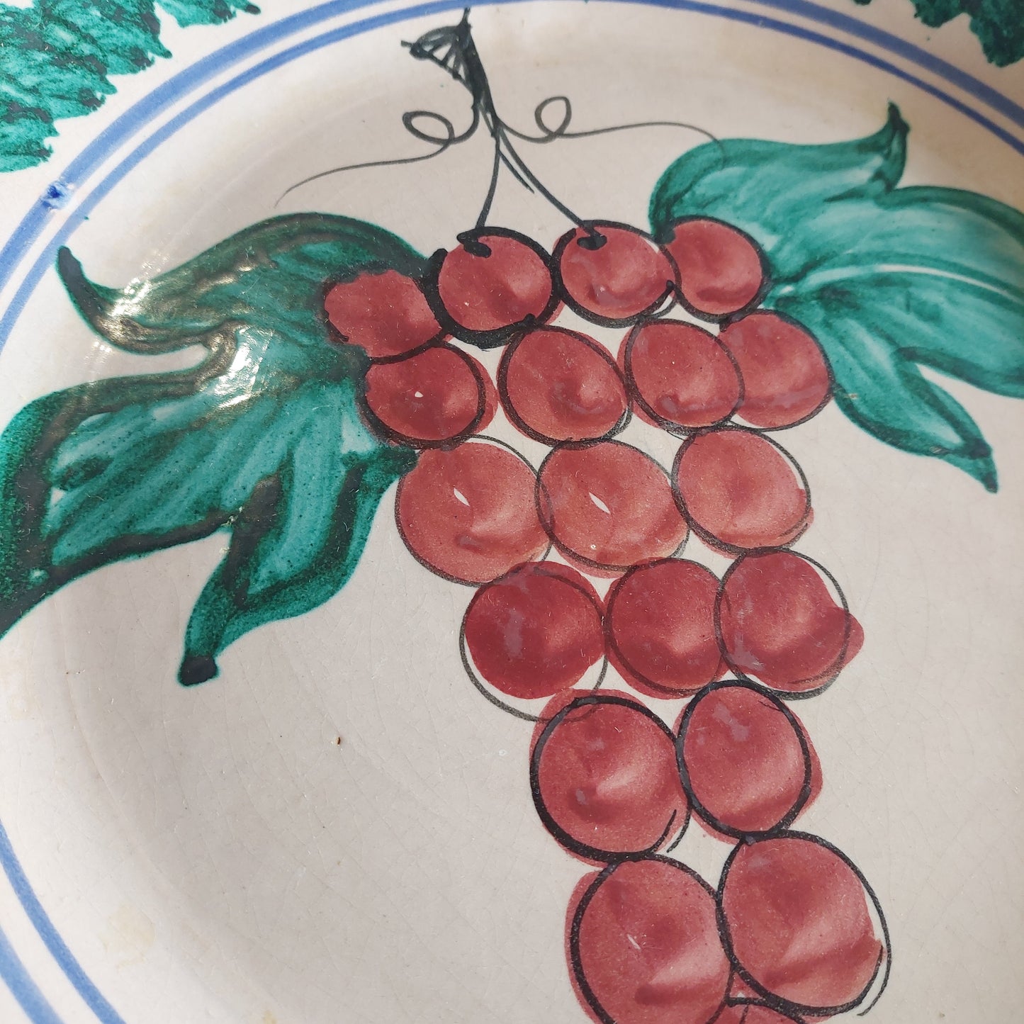 Piatto Da Parete Ceramica Siciliana Uva D37