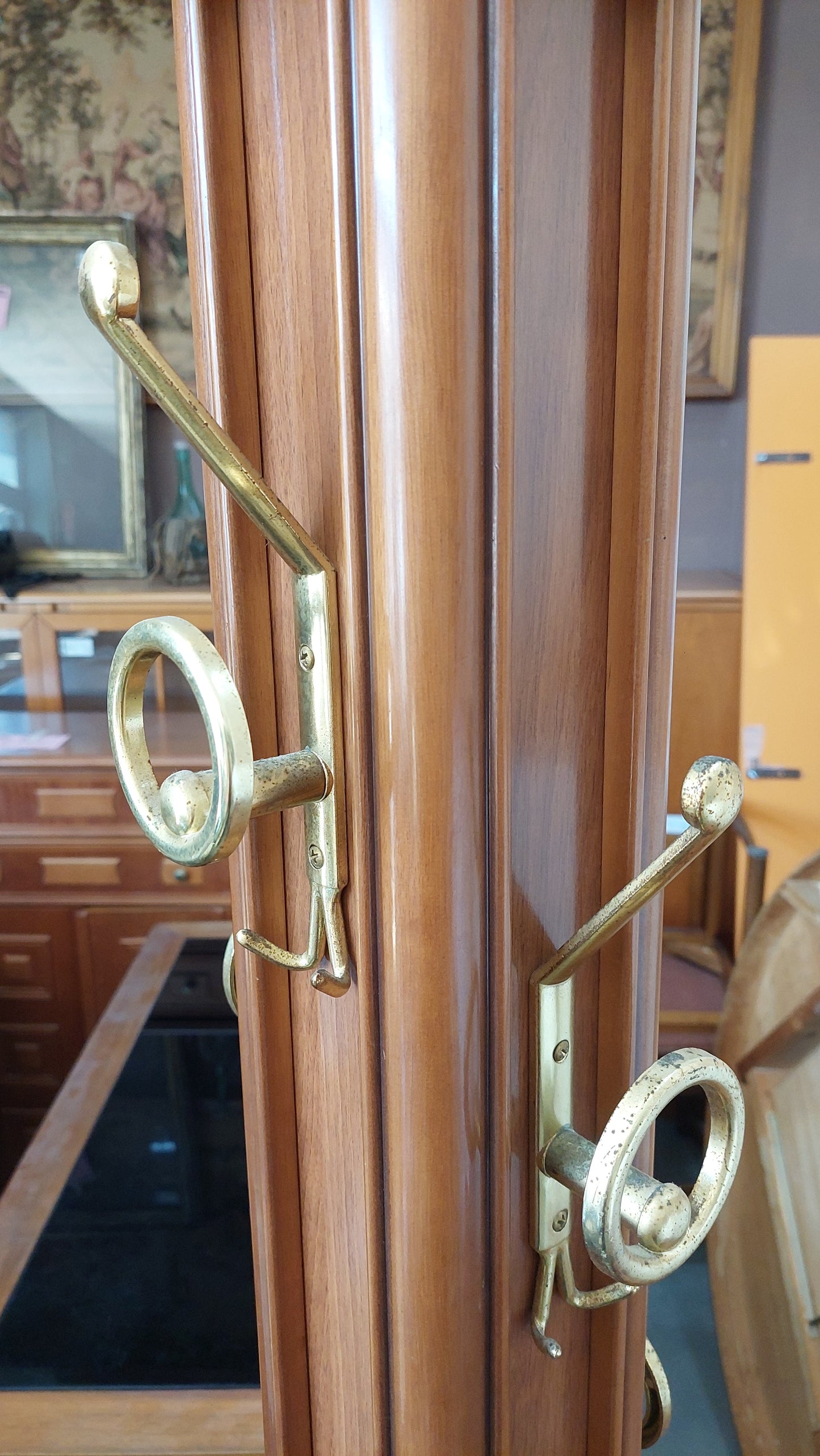 Piantana Appendiabiti 4/ganci Base Marmo Anni 80 Cm182