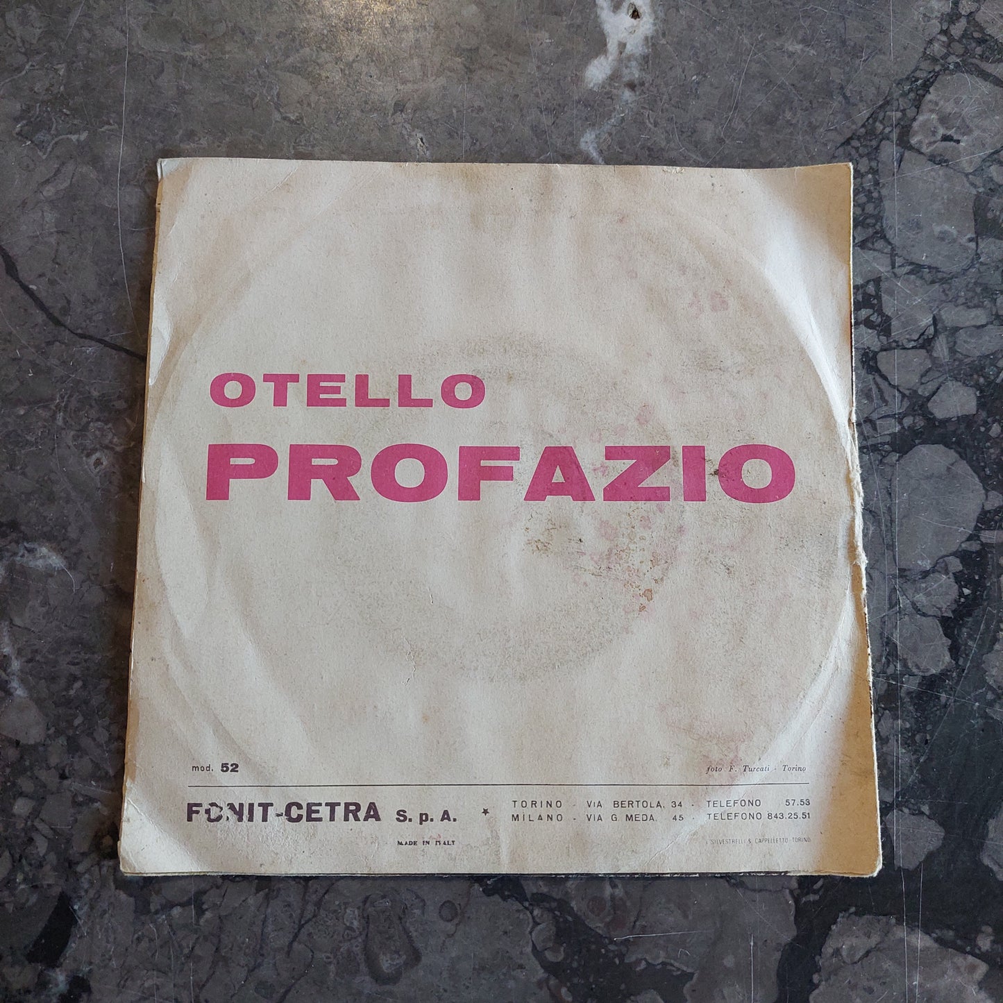 V/tarantella Paesana - Otello Profazio (45 Giri)*