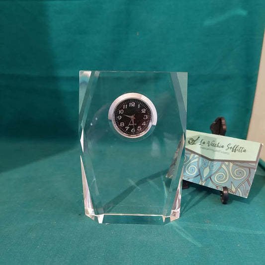 Orologio Da Tavolo Cristallo Cm8x2,5x12h