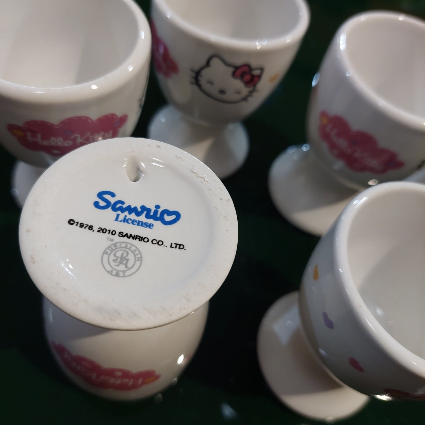 Set/6 Portauovo Hello Kitty Sanrio Porcelain Art