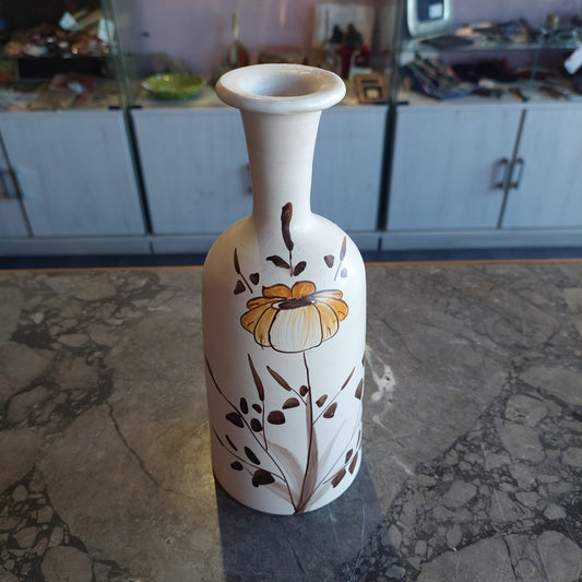 Vaso A Bottiglia Ceramica Dipinta A Mano