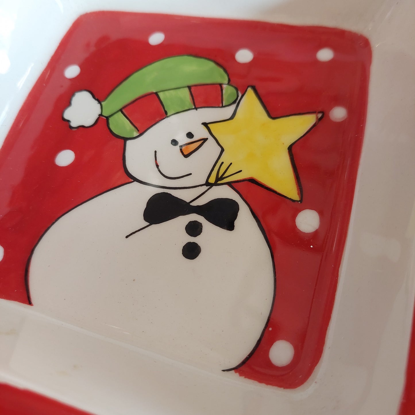 Antipastiera Natalizia Ceramica Villa D'este Cm30