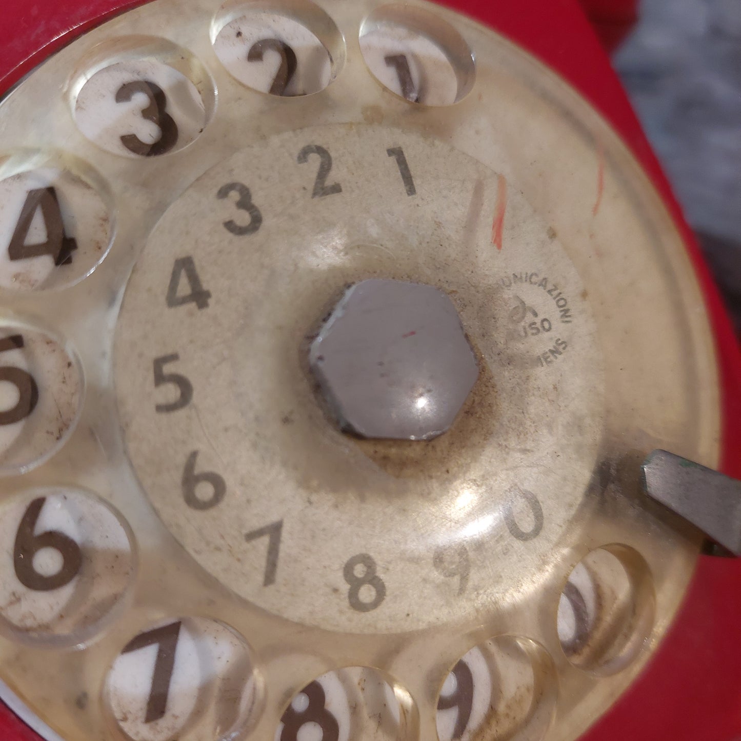 Telefono A Disco Sip Vintage Rosso *