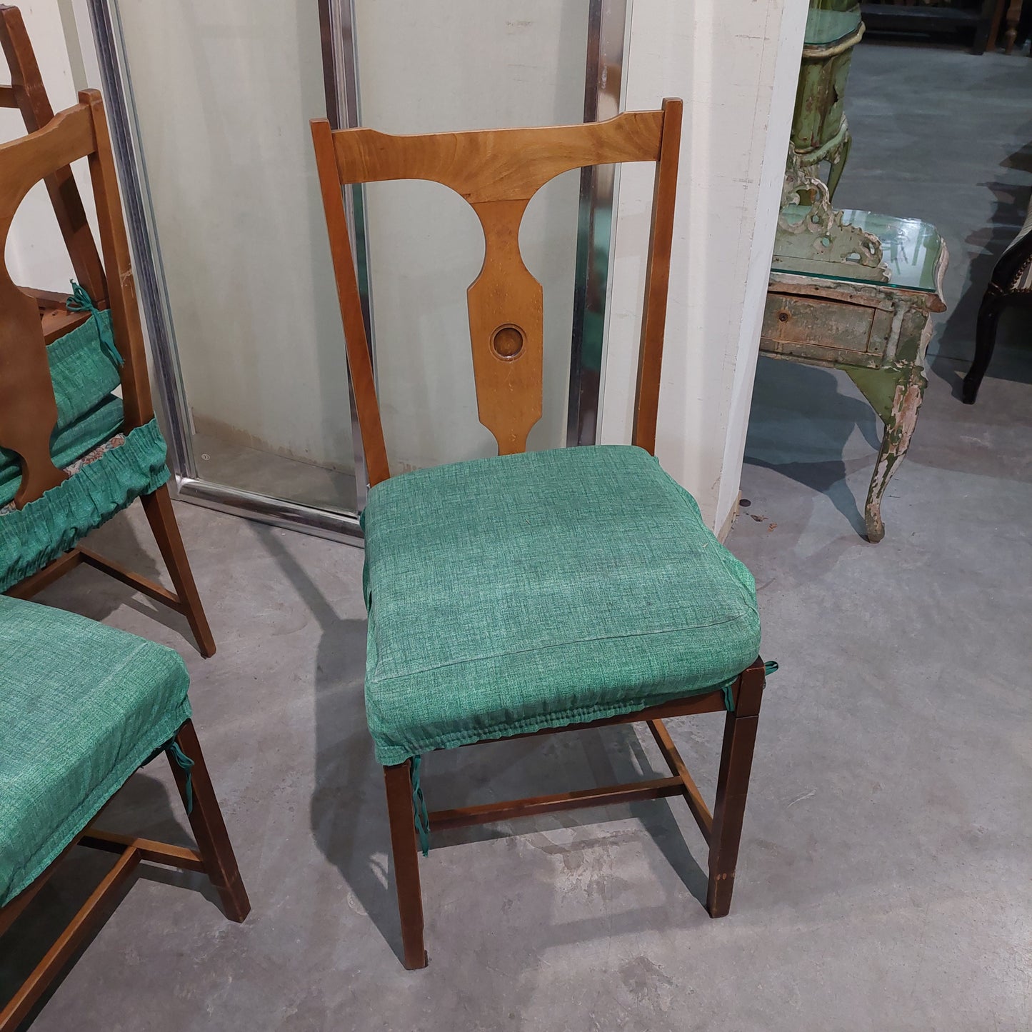 Set/6 Sedie Legno Stile Liberty Imb.