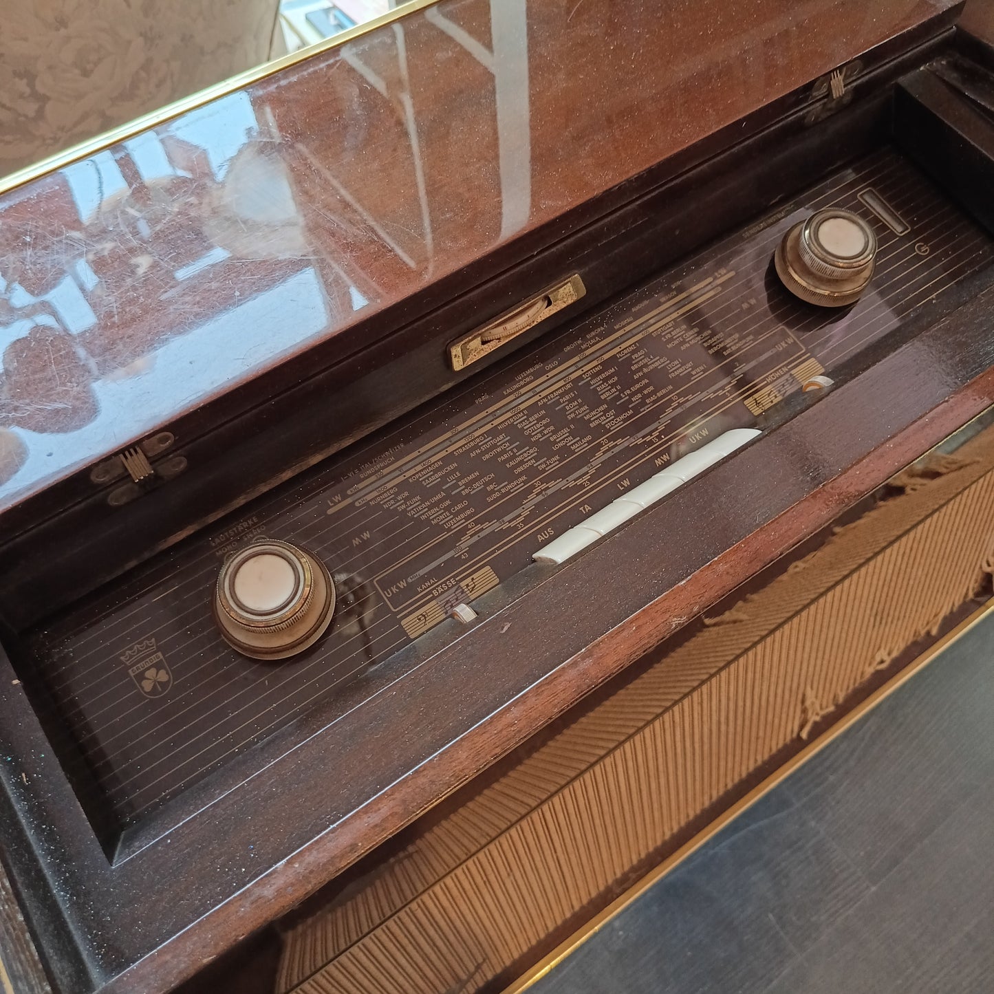 Mobile* Radio Giradischi Grundig Vintage Anni'60 Cm101x39x72h
