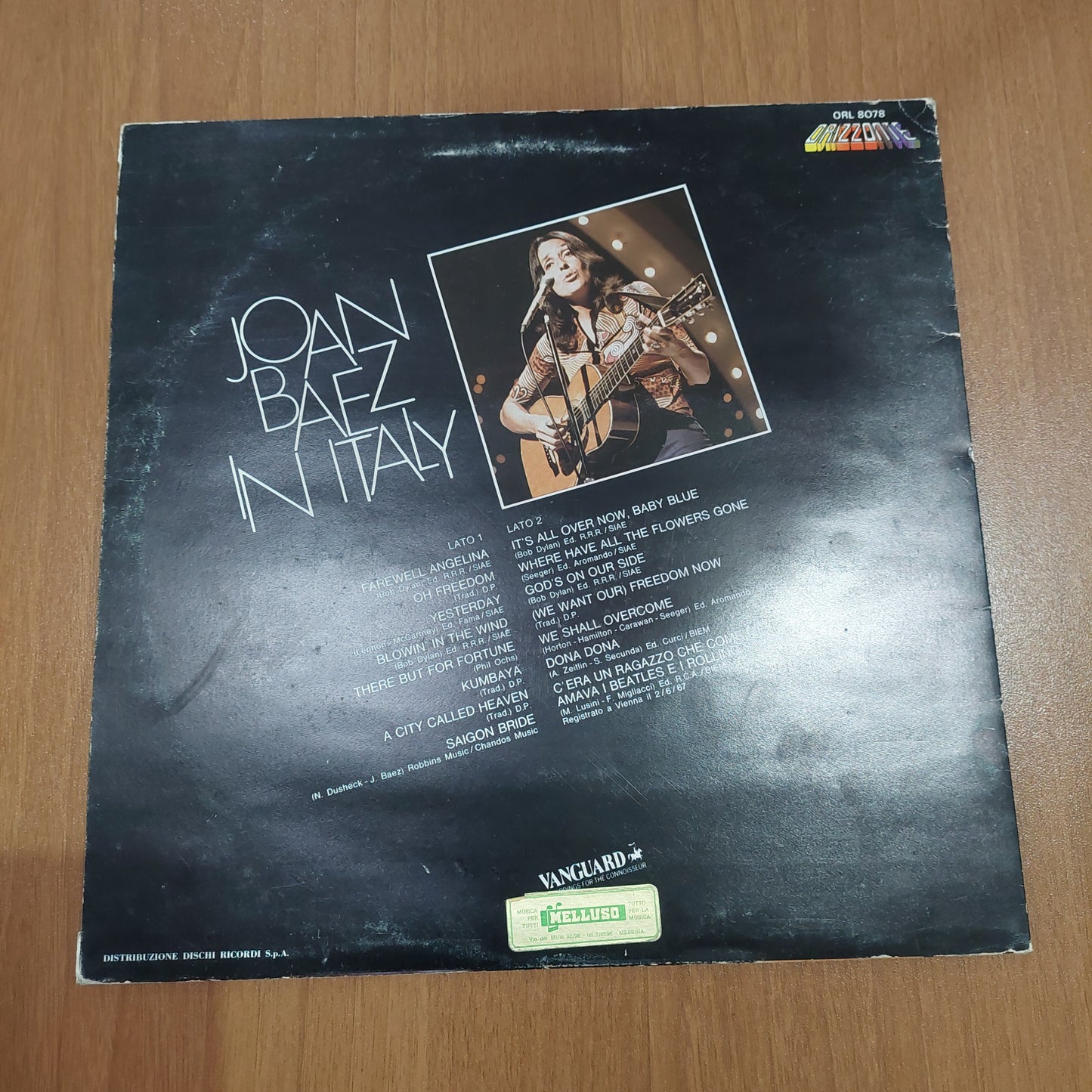 V/joan Baez In Italy (33 Giri)