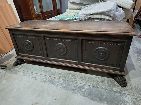 Cassapanca * Legno '800 Stile Umbertino Cm160x57x63h