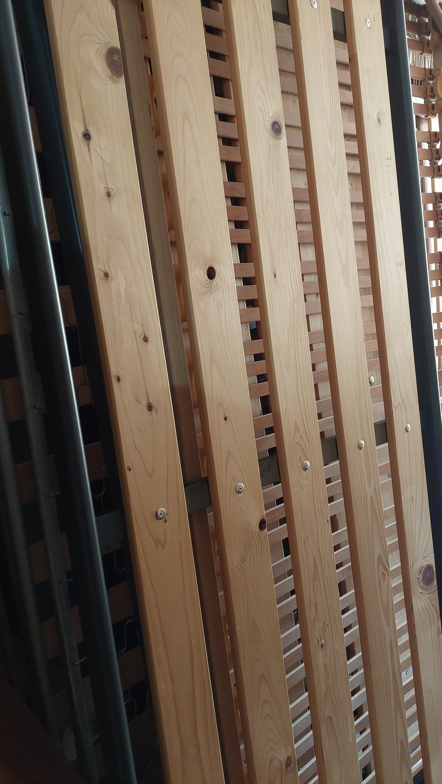 Rete Ortopedica Letto Singolo A Tavole Verticali In Legno