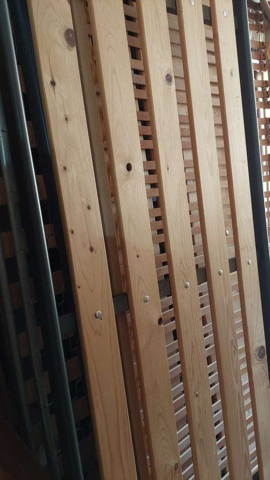 Rete Ortopedica Letto Singolo A Tavole Verticali In Legno