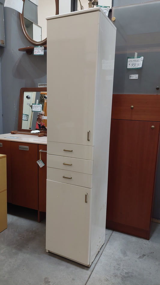 Mobile* Bagno Bianco A Colonna 3/c 2/s Cm40x37,5x183h