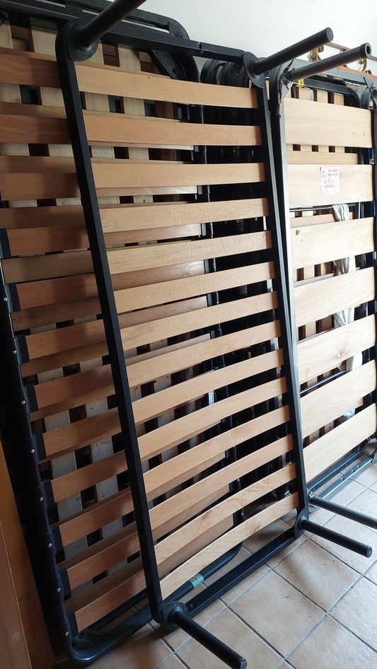Rete Singola Doghe Strette Legno Cm190x80