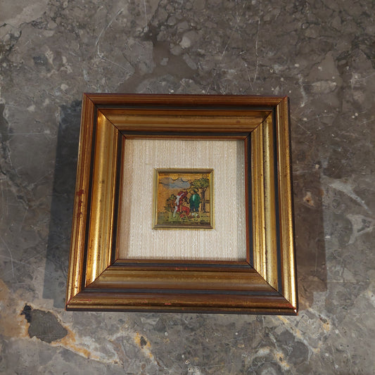 Quadro Foglia Oro Cm14x14