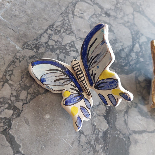 Farfalla Ceramica Dipinta A Mano Cm7,5x7,5x2h