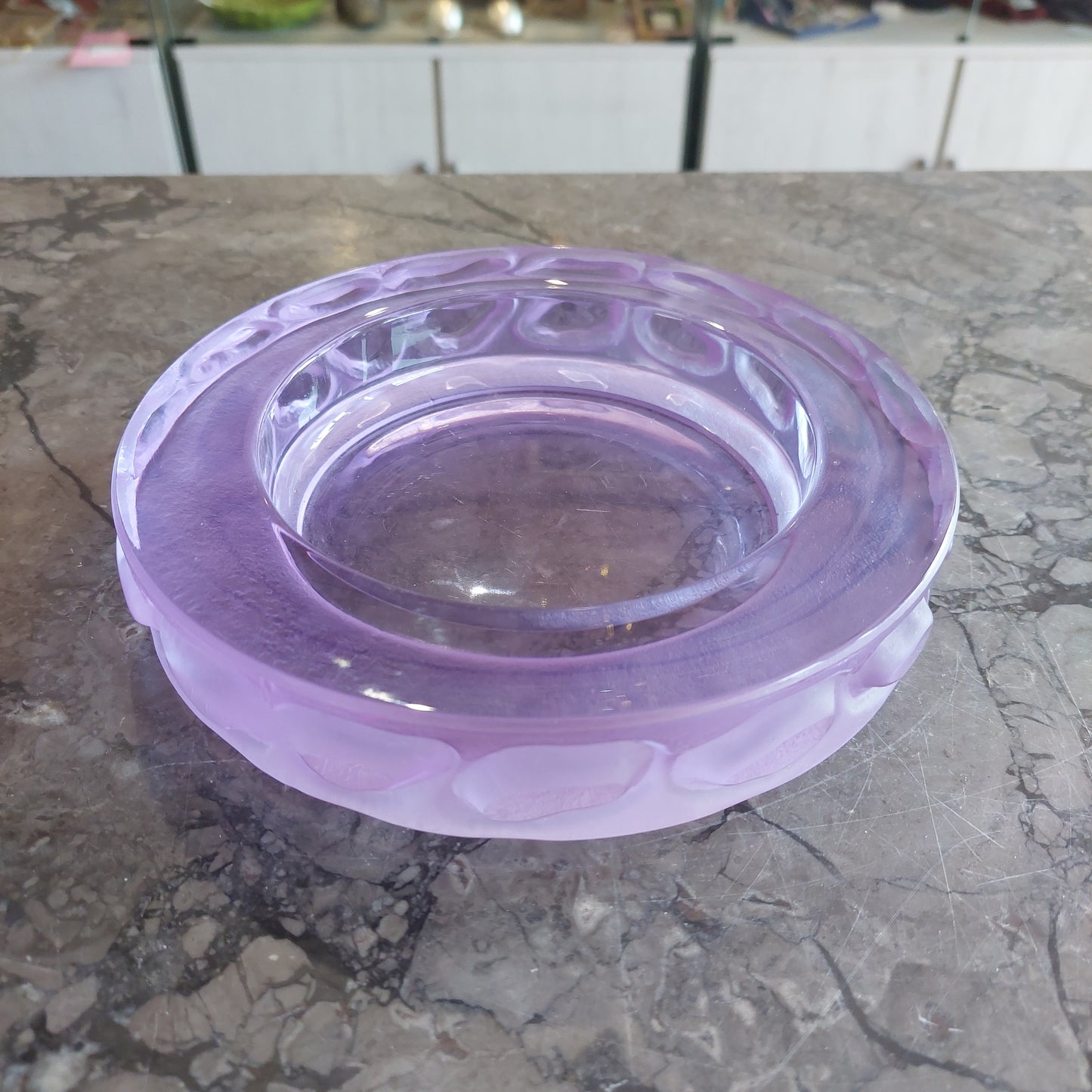 Posacenere Vetro Glicine Vintage D18x3,5