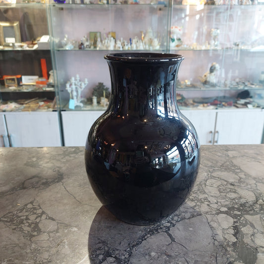 Vaso Portafiori Nero Ceramica Italica Ars Vintage