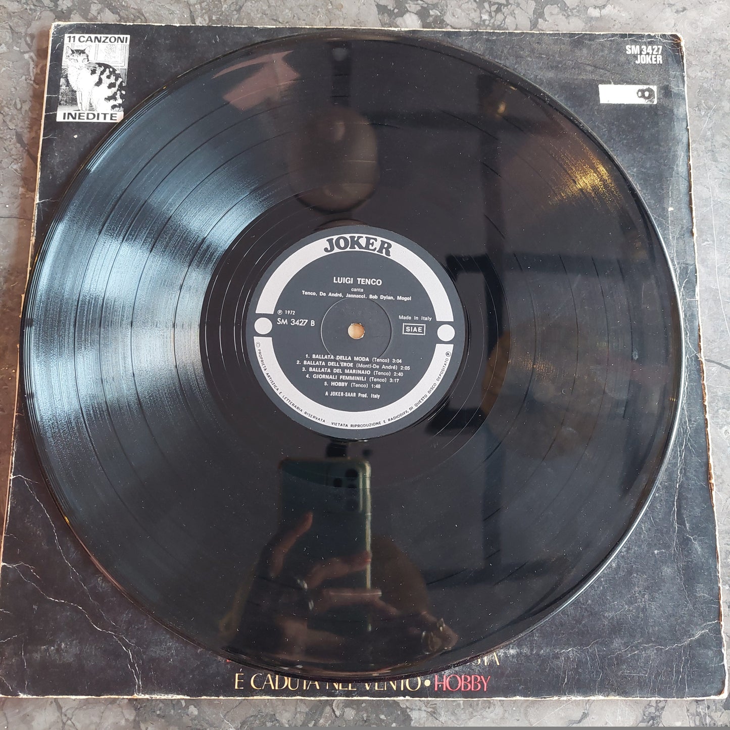 V/luigi Tenco Canta Tenco,de Andrè, Jannacci, Bob Dylan, Mogol (lp)