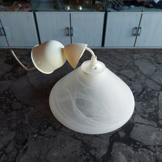 Lampadarietto Cupola Vetro Marmorizzato D22