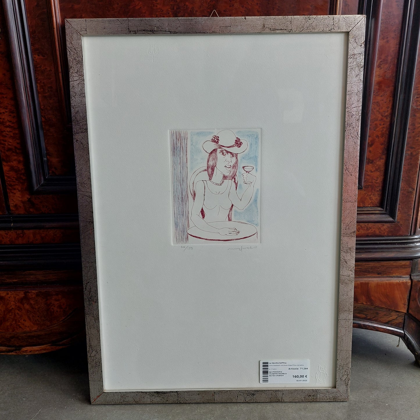 Q/litografia Giuseppe Migneco 64/150 Cm38x54