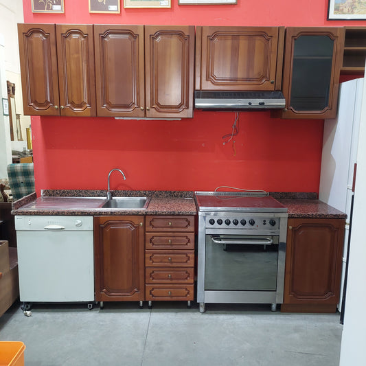 Cucina Lineare In Legno Piano In Granito Cm260/325