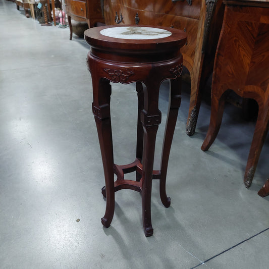 Alzatina Etnica Legno/marmo 5/piedi Cm26x26x62h