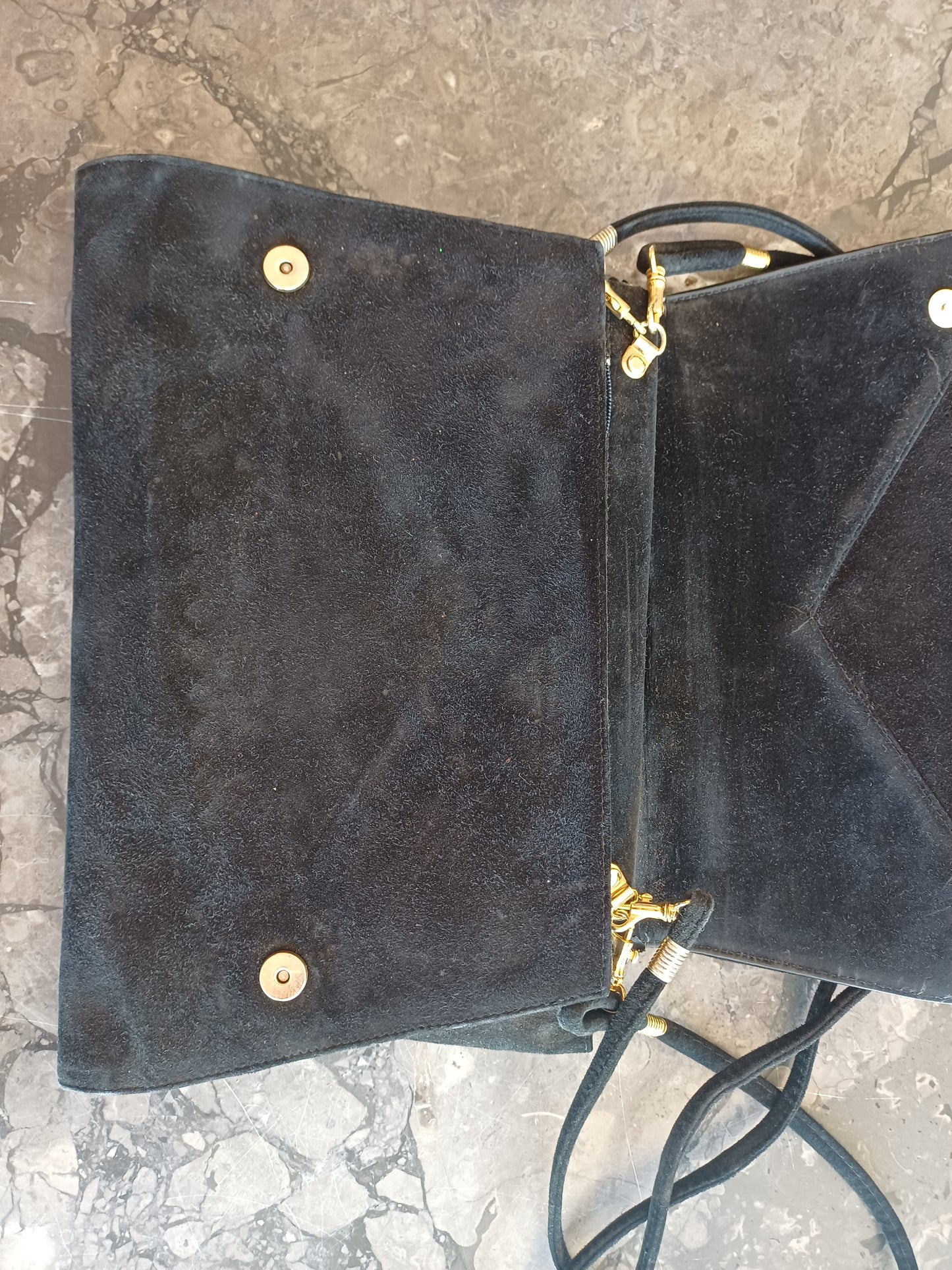 Borse Nera Scamosciata Ellebi Vintage