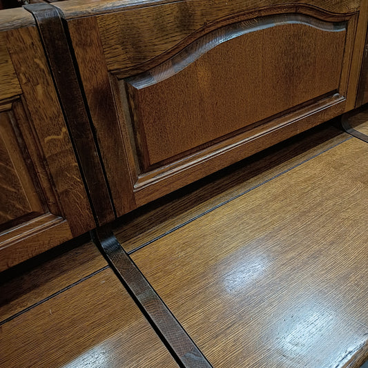 Panca Angolo Castagno Seduta Contenitore Cm130x200x51px86h