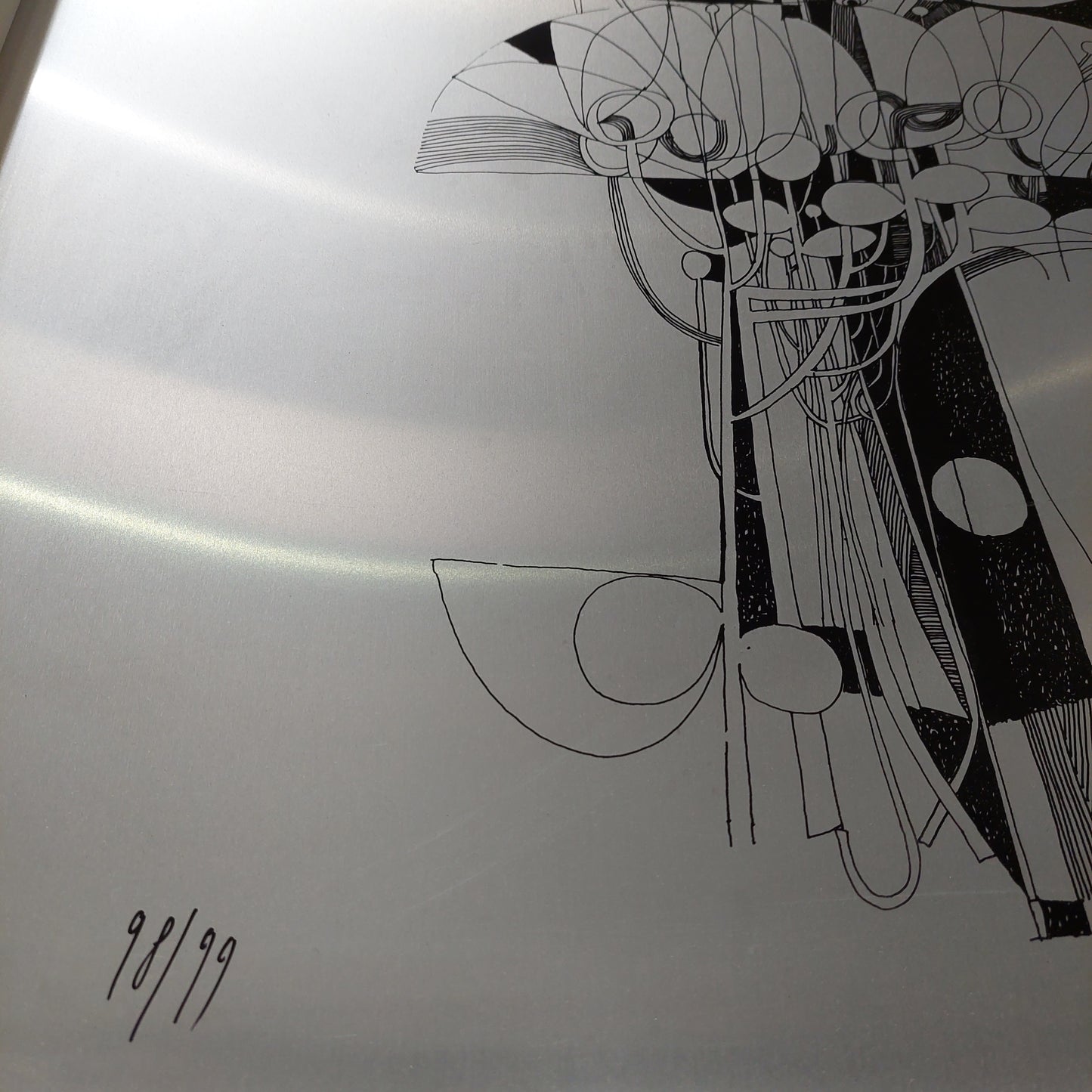 Q/serigrafia Su Lastra  Aluminio Vintage Sandro Angelini 98/99 Cm71x88h