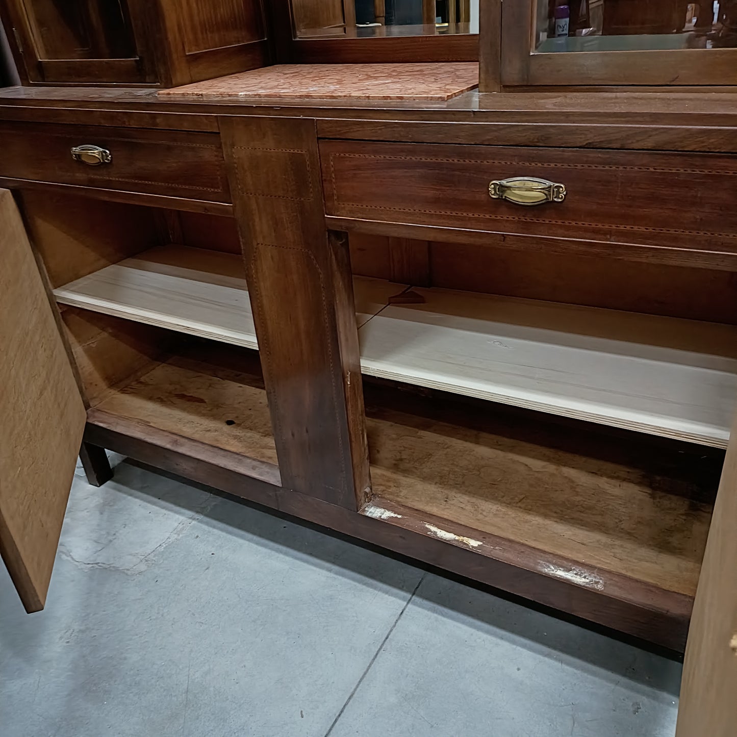 Credenza Liberty 2/c 2/s 2/vetrine E Specchio Cm160x49x208