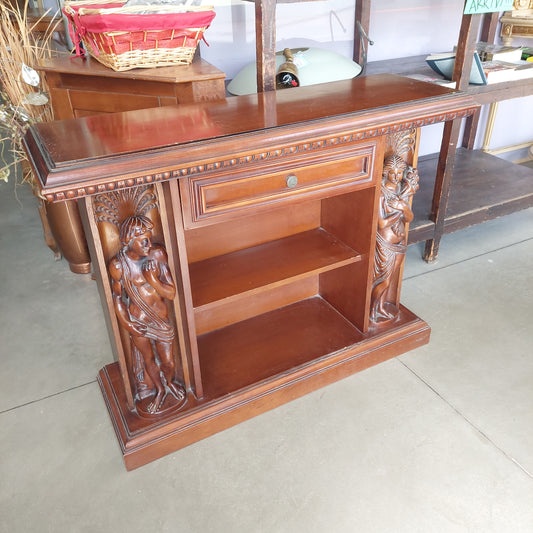 Entratina Legno 1/c Con Statue Cm112x35x85h