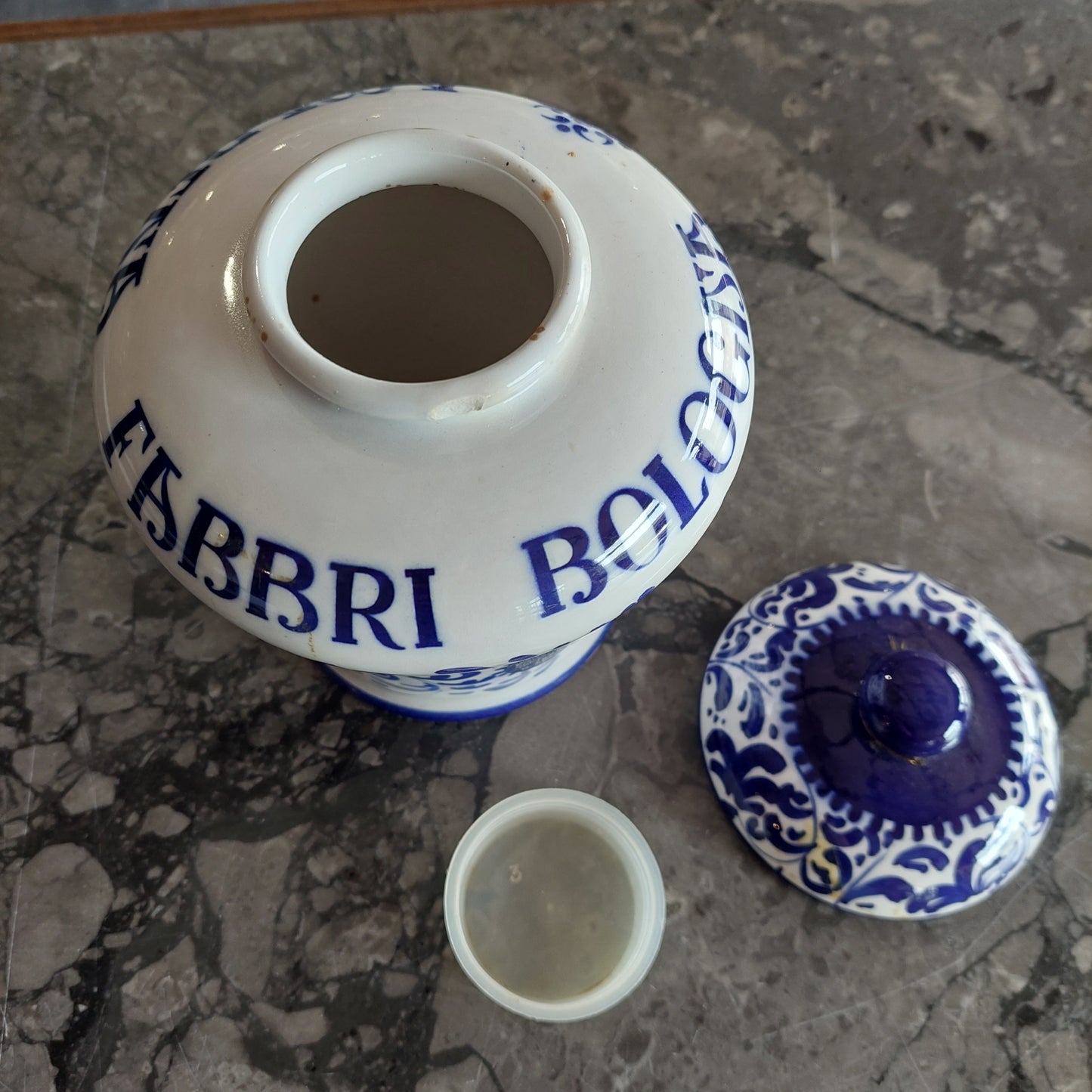 Barattolo Ceramica Amarena Fabbri Bologna Vintage