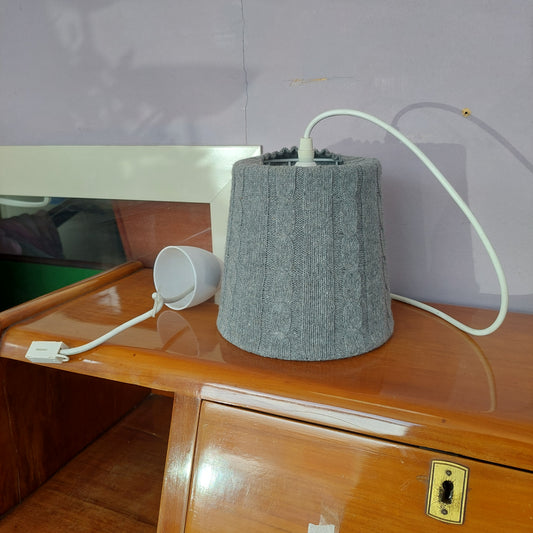 Lampadario In Lana Grigio
