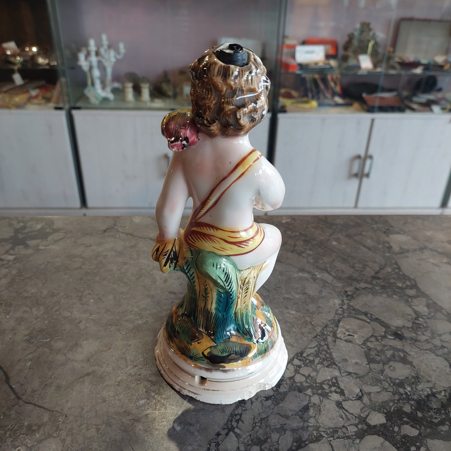 Statuina Puttino Porcellana* Capodimonte Anni '50 (base Lume)