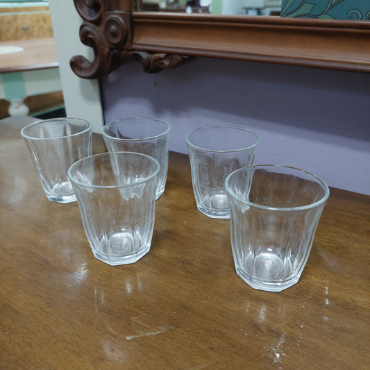 Set/5 Bicchierini Vetro Francese Vintage