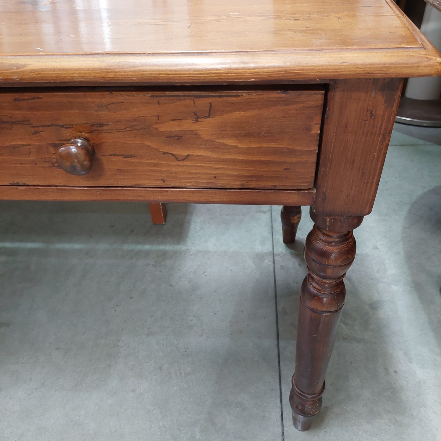 Tavolo Legno St. Siciliano 2/cassetti Cm126x68x79h