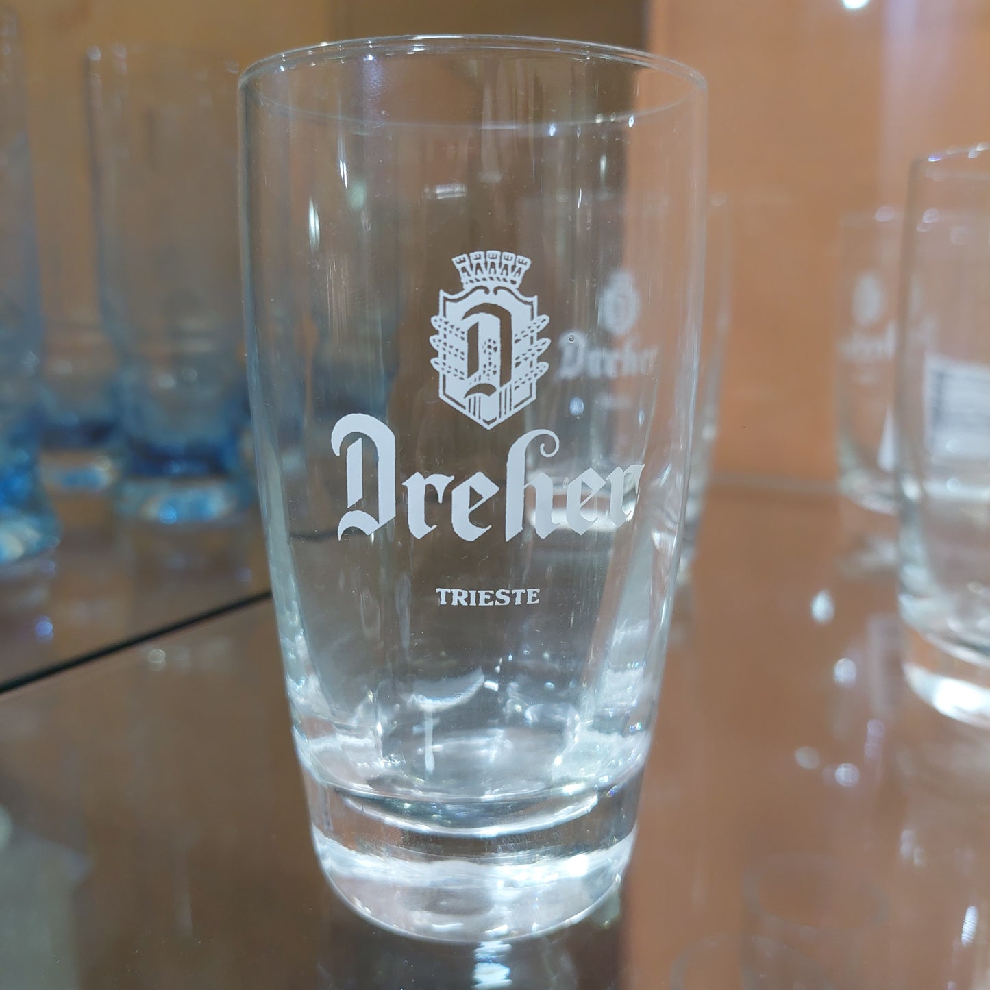 Set/5 Bicchieri Birra Dreher Cristallo Vintage