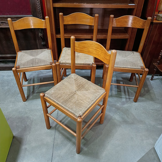 Set/4 Sedie* Faggio Color Miele Seduta Corda