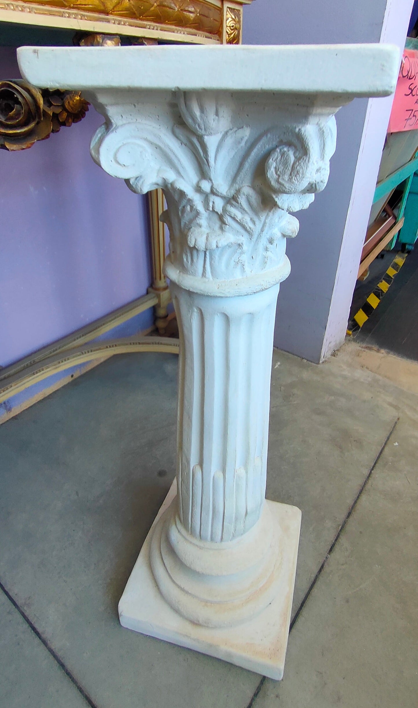 Colonnina Gesso Cm26x26x76h