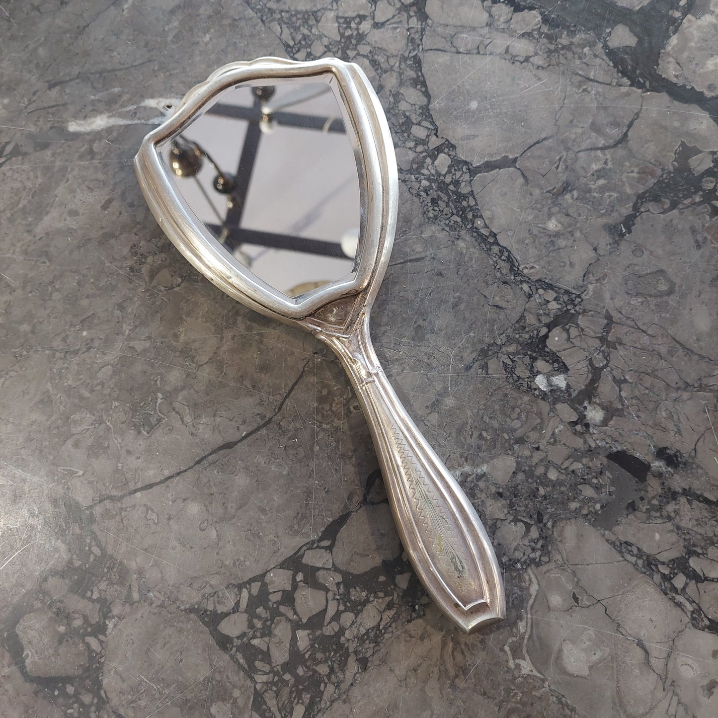 Specchio Da Toeletta Argento 800 Vintage