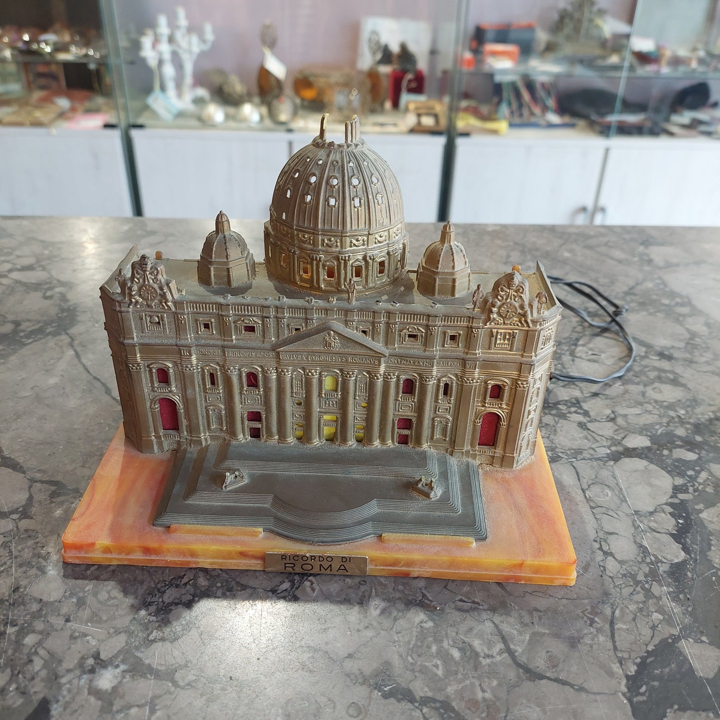 Souvenir Roma Vintage Basilica Di San Pietro Luminosa *