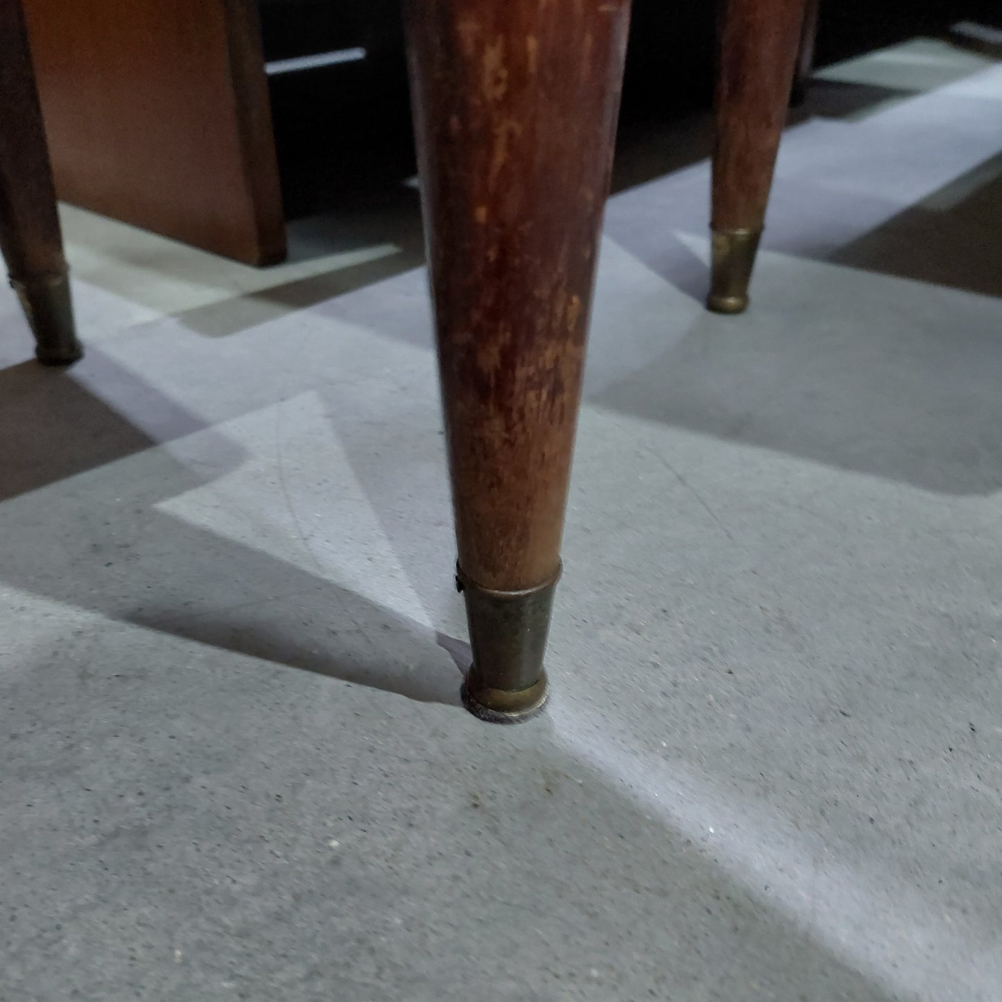 Coppia Comodini Legno/vetro Anni '50