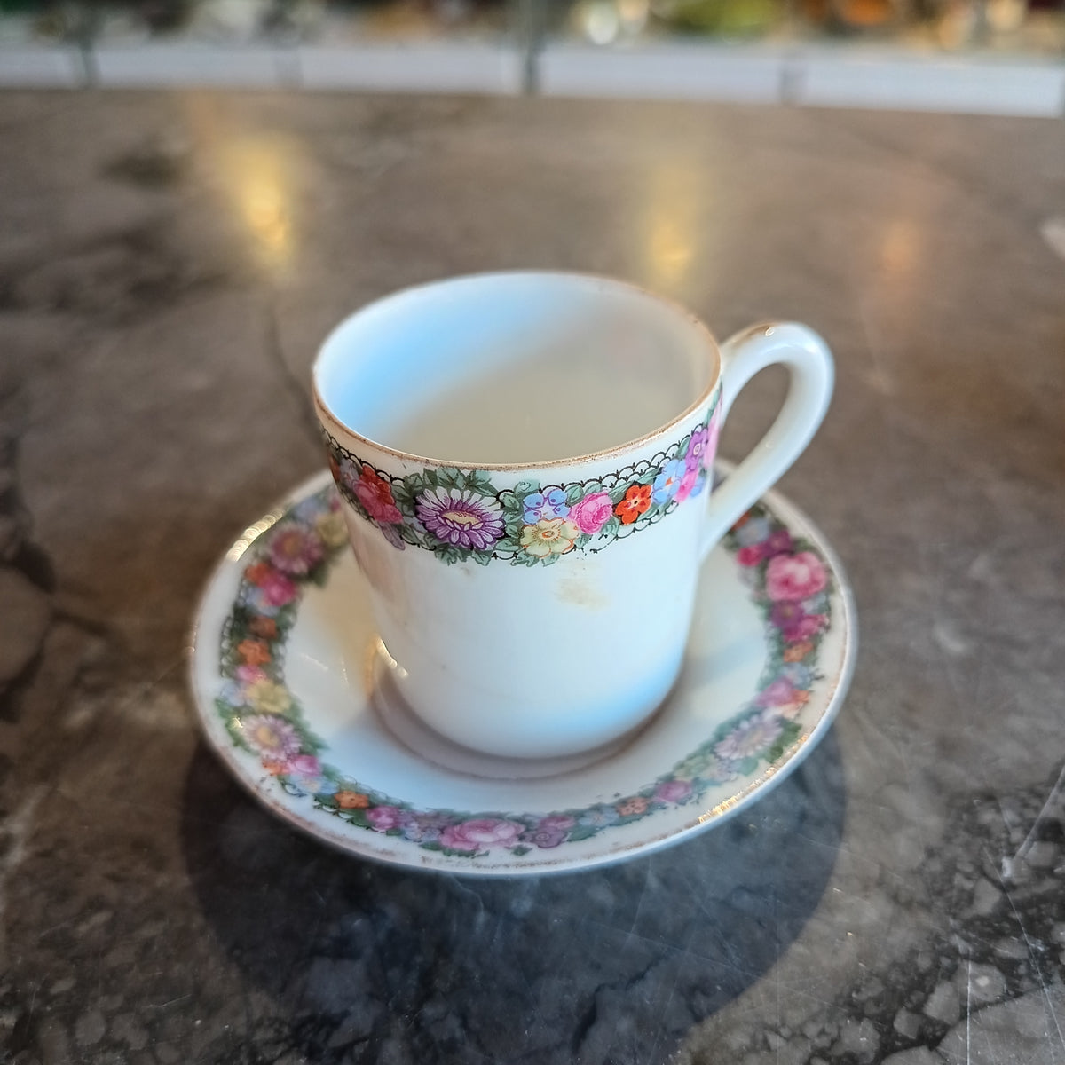 Set/2 Tazzine* C/piattini + Lattiera, Zuccheriera, Caffettiera E Vassoio St. Jugendstil Inizio Xx Sec.