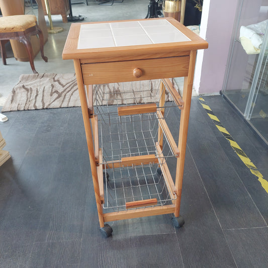 Carrellino Porta Frutta Legno