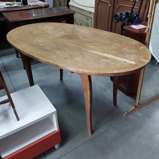 Tavolo* Legno Ovale Anni '60 Cm149x86