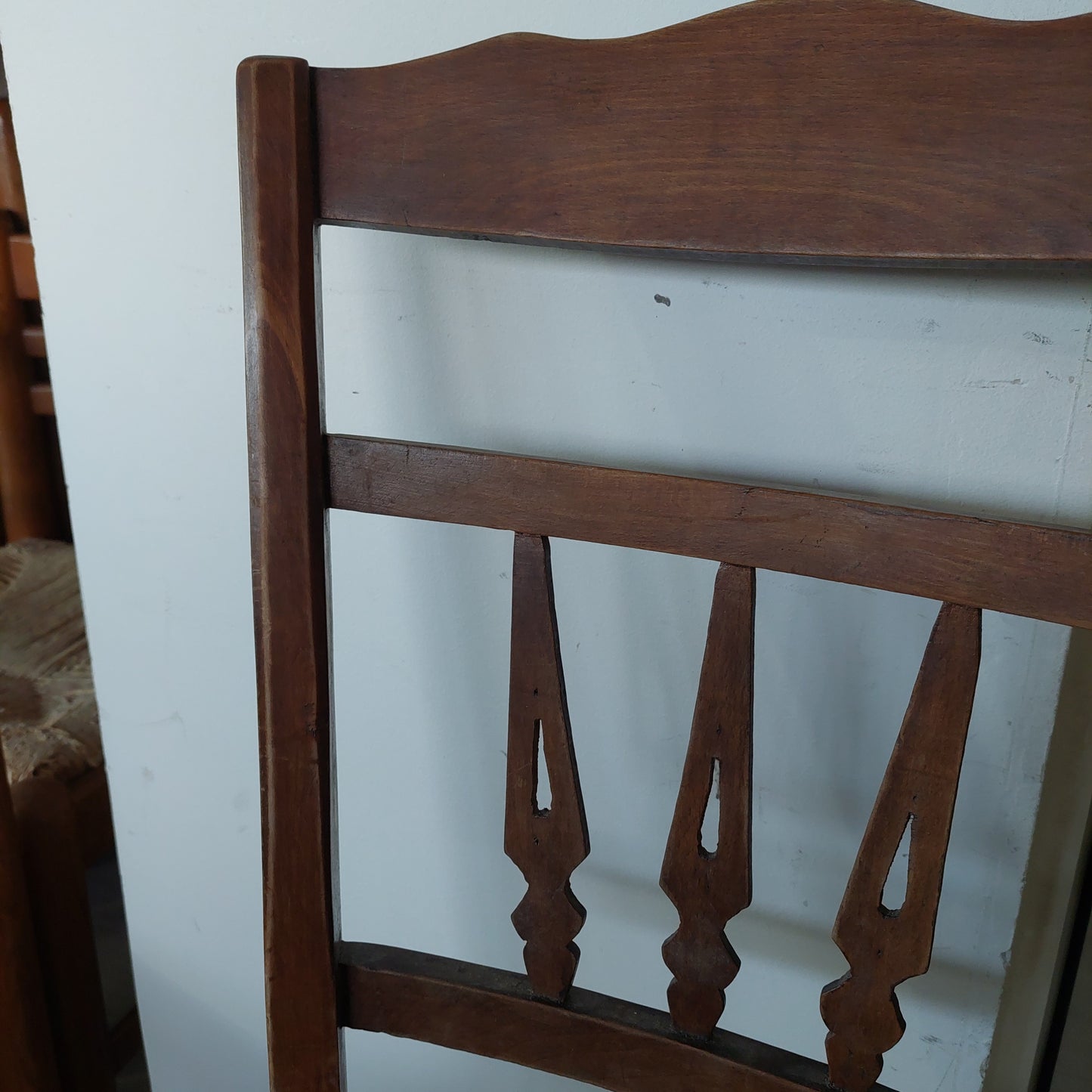 Sedia* Legno Paglia Di Vienna St. Liberty Siciliano (da Restaurare)