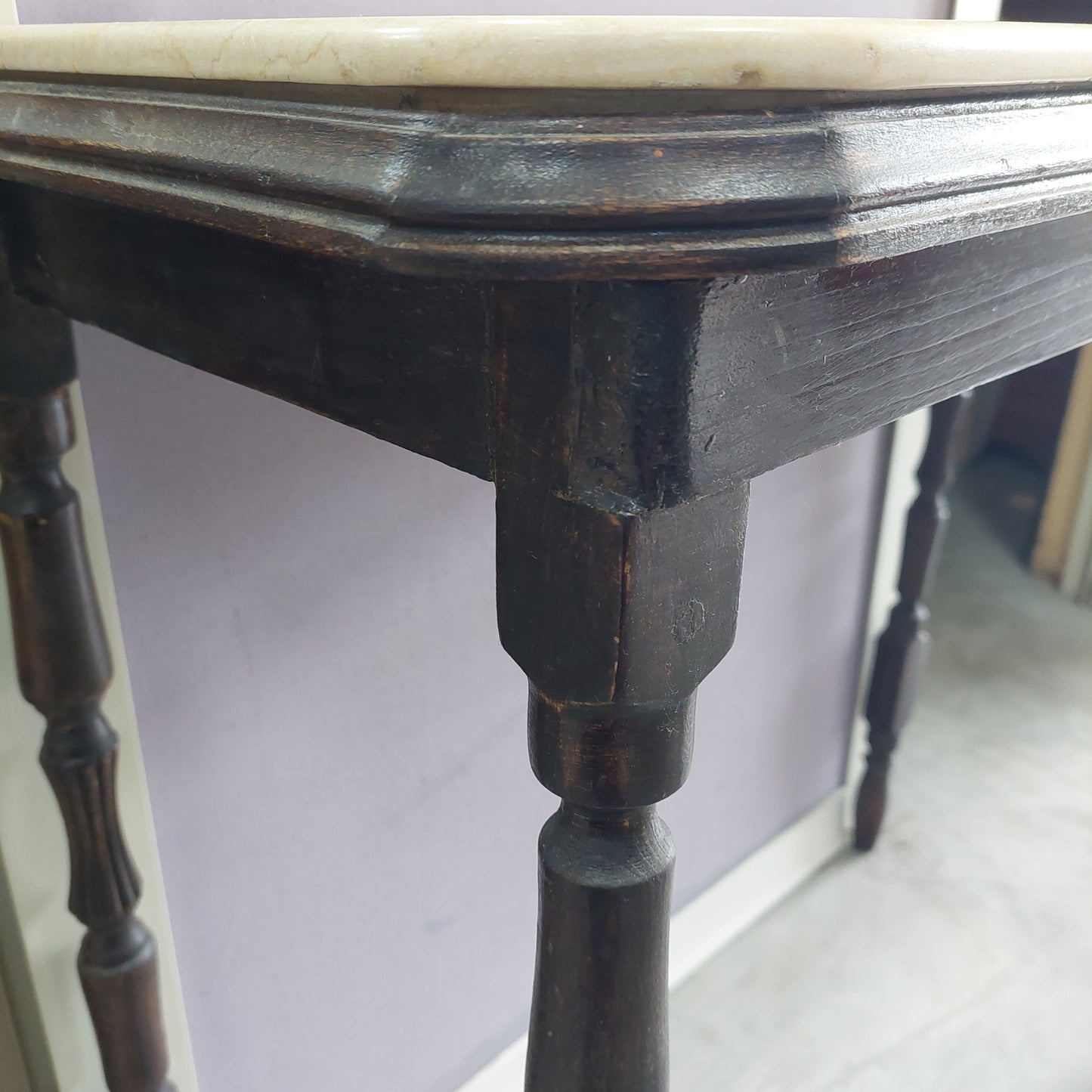 Consolle Legno/marmo Primi'900 Cm88x37x84h