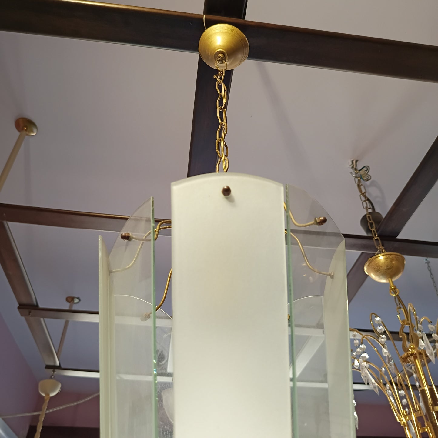 Lampadarietto Vetro Sfaccetttato Anni '30